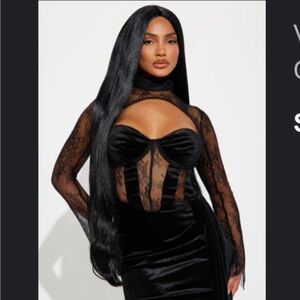 Adams family long black wig. Brand new never worn. From fashion Nova
